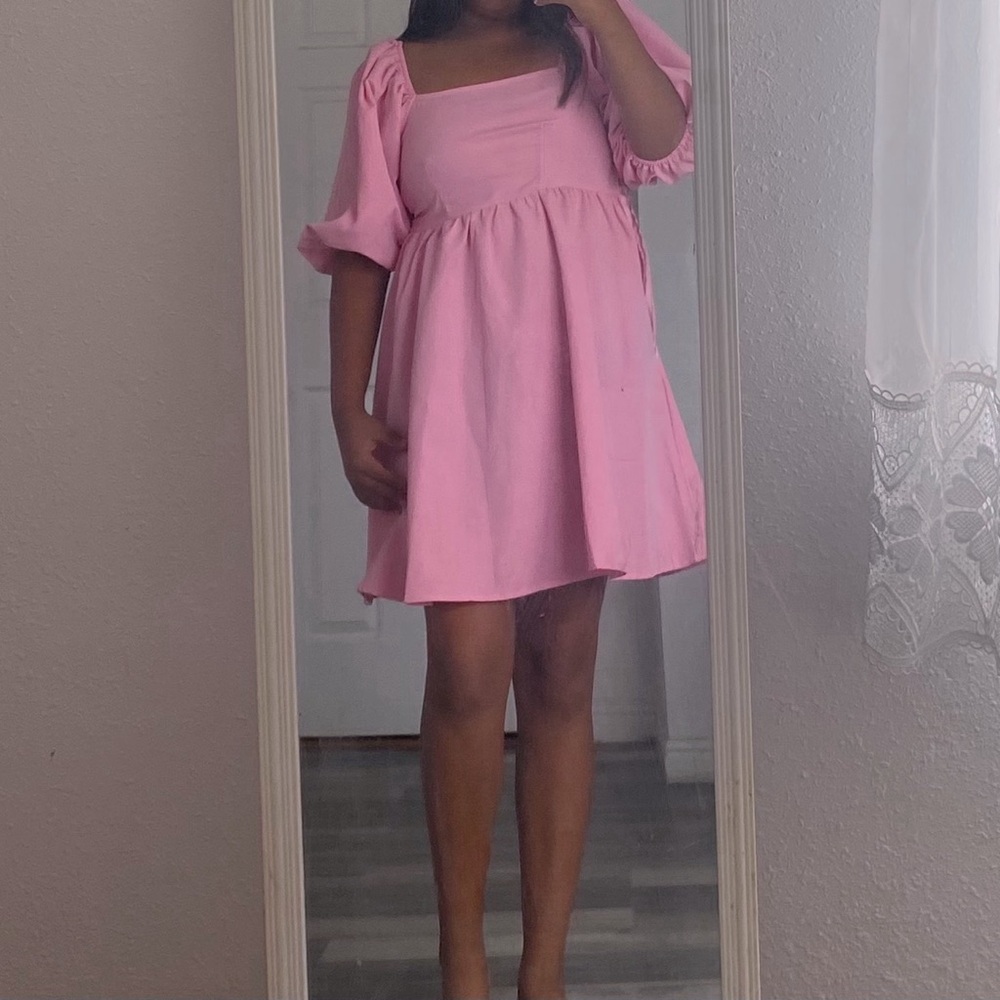 Bubble gum pink dress